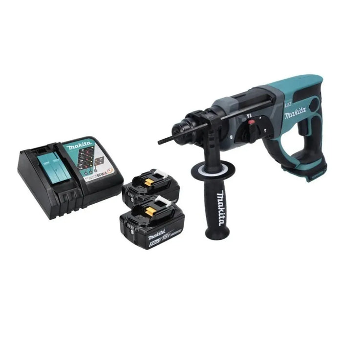 Perforateur burineur Makita 18V Li-Ion SDS-Plus LXT 2J + 2 batteries 5 Ah DHR202RT - Reconditionné