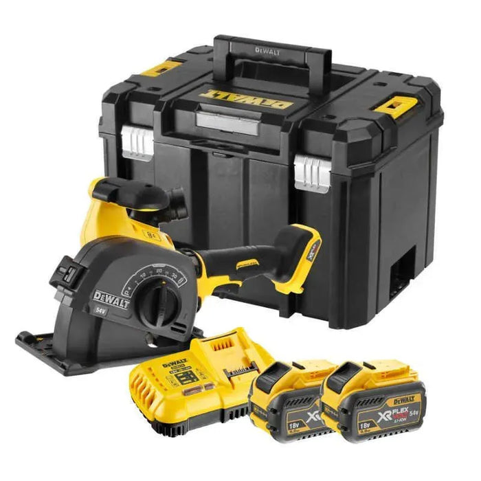 Rainureuse à béton DeWalt 54V Li-Ion FlexVolt XR  + 2 batteries 9 Ah en coffret TSTAK DCG200X2-QW - Reconditionné