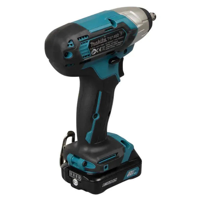 Boulonneuse à chocs Makita 12V Li-Ion CXT 140Nm + 2 batteries 4 Ah en coffret MAKPAC TW140DSMJ - Déstockage