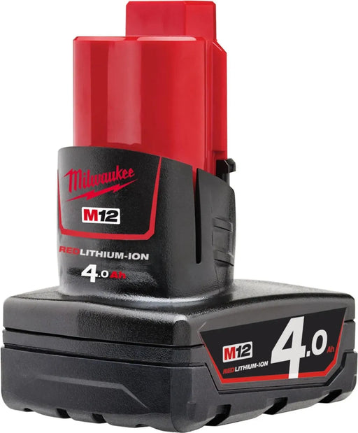 Batterie MILWAUKEE 12V 4Ah RED LITHIUM M12 B4 - Reconditionné - Drakare