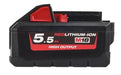 Batterie Milwaukee 18V Li-Ion HIGH OUTPUT™ 5.5 Ah M18 HB5.5 - Reconditionné - Drakare