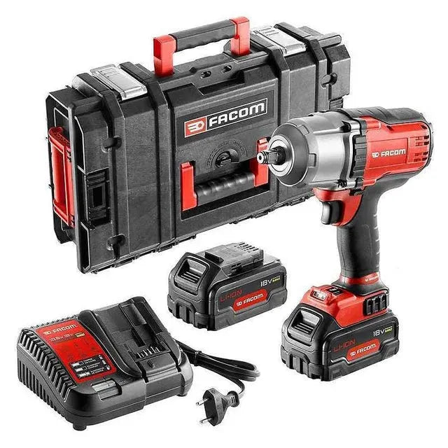 Boulonneuse à chocs FACOM 18V Li-Ion (2x 5Ah) 1/2" 1625Nm + coffret TOUGHSYSTEM CL3.CH18SP2 - Déstockage - Drakare