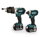 Combopack 2 outils MAKITA 18V (2x 5Ah) LXT (DHP458 - DTD152) + coffret MAKPAC DLX2145TJ - Reconditionné - Drakare