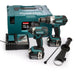 Combopack 2 outils MAKITA 18V (2x 5Ah) LXT (DHP458 - DTD152) + coffret MAKPAC DLX2145TJ - Reconditionné - Drakare