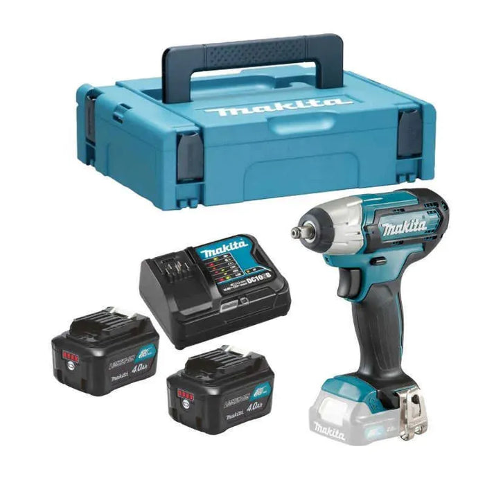 Boulonneuse à chocs Makita 12V Li-Ion CXT 140Nm + 2 batteries 4 Ah en coffret MAKPAC TW140DSMJ - Déstockage