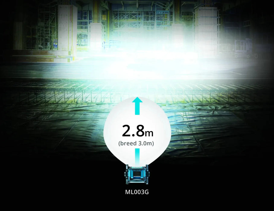 Lampe de chantier MAKITA 14.4V / 18V / 40V LED LXT 1100 lm ML003G (sans batterie) - Reconditionné - Drakare