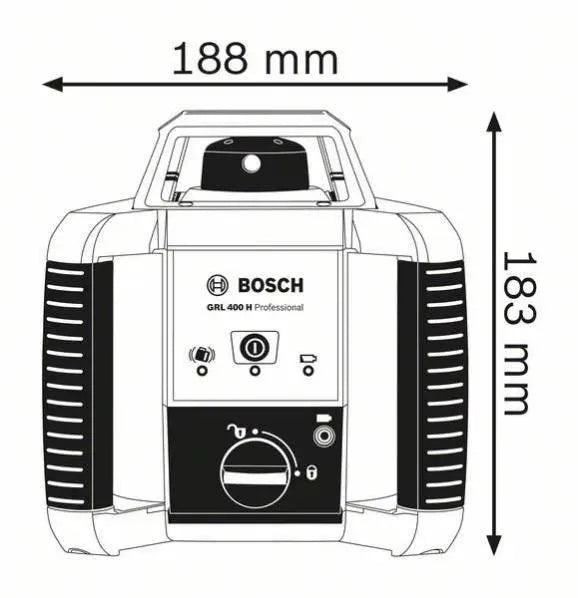 Laser rotatif BOSCH PRO + coffret GRL 400 H - Reconditionné - Drakare