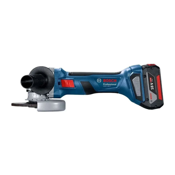 Meuleuse d'angle BOSCH PRO 18V Li-Ion (2x 4Ah) Ø125mm + coffret L-BOXX GWS 18V-7 - Déstockage - Drakare