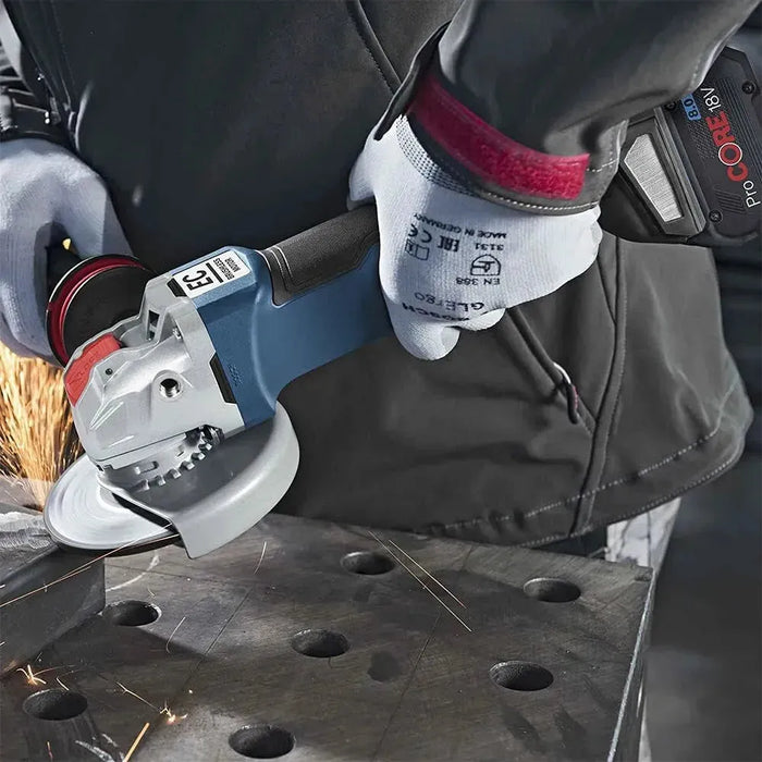 Meuleuse d'angle BOSCH PRO 18V X-LOCK Ø125mm + coffret L-BOXX GWX 18V-10 PC (sans batterie) - Occasion - Drakare
