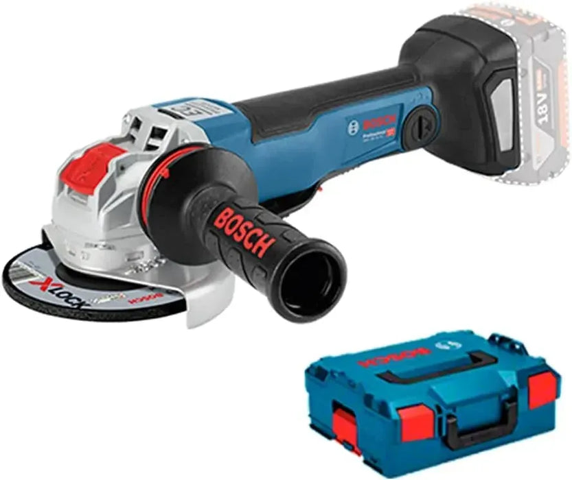 Meuleuse d'angle BOSCH PRO 18V X-LOCK Ø125mm + coffret L-BOXX GWX 18V-10 PC (sans batterie) - Reconditionné - Drakare