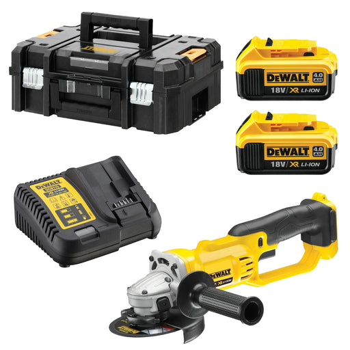 Meuleuse d'angle DEWALT 18V Li-Ion (2x 4Ah) XR Ø125mm + coffret DCG412M2-QW - Déstockage - Drakare