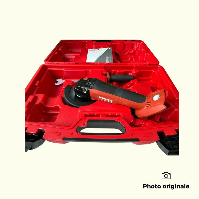 Meuleuse d'angle HILTI 22V Li-Ion (2x 5.2Ah) Ø125mm + mallette AG 125-A22 + B22 5.2 + C4/36-350 - Reconditionné - Drakare