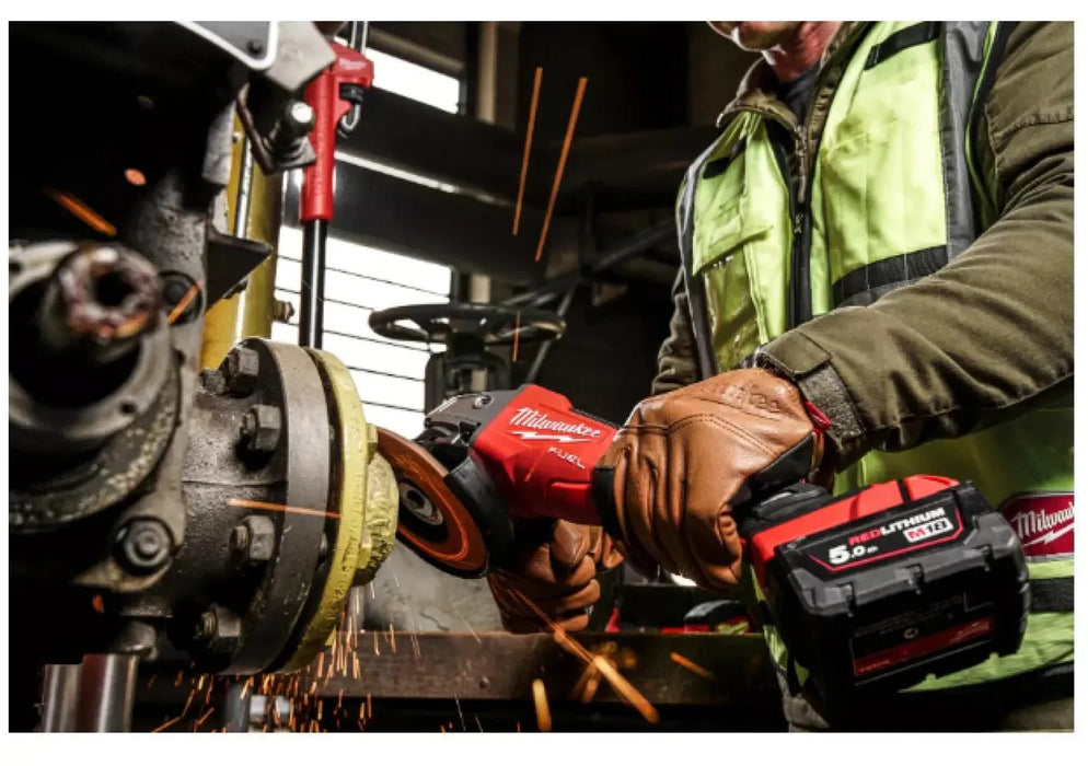 Meuleuse d'angle MILWAUKEE 18V FUEL Ø125mm + coffret HDBOX M18 FSAGV125XPDB-0X (sans batterie) - Déstockage - Drakare