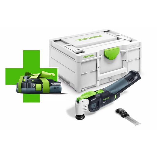 Outil multifonctions FESTOOL 18V Li-Ion (1x 4Ah) + coffret SYSTAINER Vecturo OSC 18 E-Basic - Reconditionné - Drakare