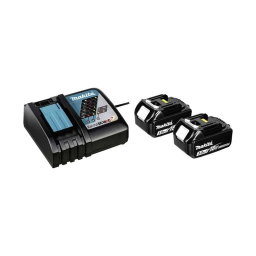 Pack 2 batteries + 1 chargeur MAKITA 18V Li-Ion 3Ah + coffret MAKPAC BL1830B + DC18RC - Déstockage - Drakare
