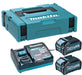 Pack 2 batteries + 1 chargeur MAKITA 40V Li-Ion 4Ah XGT DC40RA / 2XBL4040 + coffret MAKPAC 191J97-1 - Déstockage - Drakare