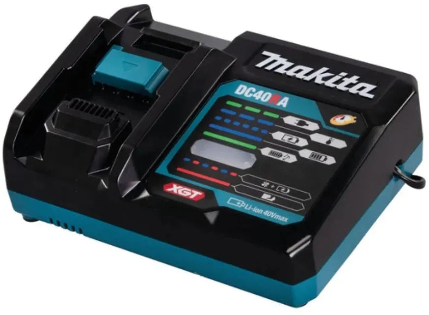 Pack 2 batteries + 1 chargeur MAKITA 40V Li-Ion 4Ah XGT DC40RA / 2XBL4040 + coffret MAKPAC 191J97-1 - Déstockage - Drakare