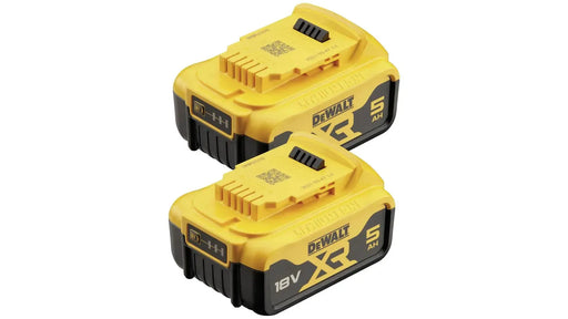 Pack 2 batteries DEWALT 18V Li-Ion 5Ah XR DCB184P2-XJ - Reconditionné - Drakare