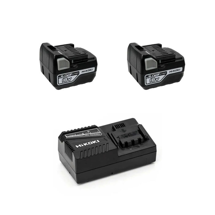 Pack 2 outils HIKOKI 18V Li-Ion (2x 5Ah) Perforateur / Meuleuse + coffret HIT-SYSTEM CASE KC18GDHZ - Déstockage - Drakare