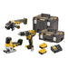 Pack 3 outils DEWALT 18V Li-Ion (2x 5Ah) XR + coffret TSTAK DCK329P2T - Déstockage - Drakare