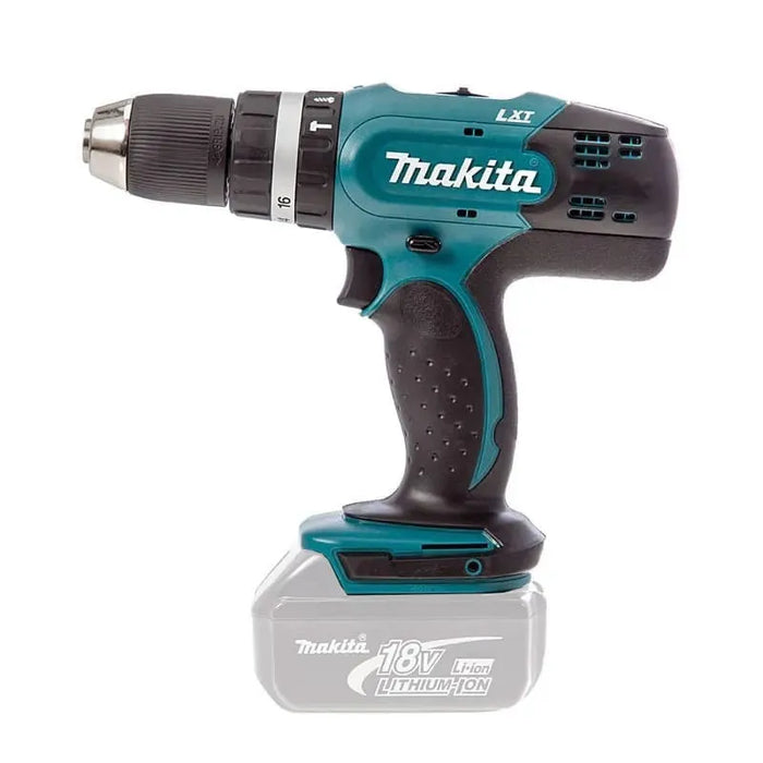 Perceuse à percussion MAKITA 18V Li-Ion (1x 5Ah) LXT avec 101 accessoires + coffret DHP453TX12 - Déstockage - Drakare