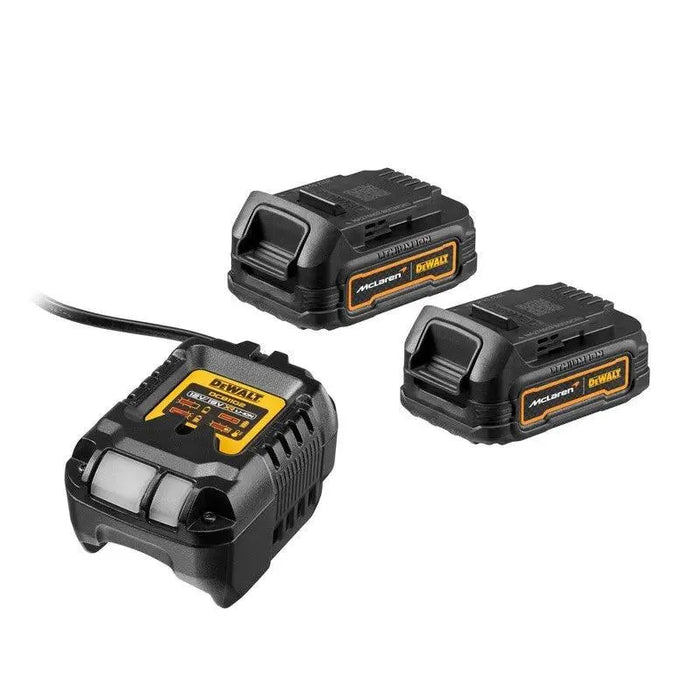 Perceuse visseuse à percussion DEWALT 18V Li-Ion (2x 1.7Ah) XR McLaren + coffret TSTAK DCD85ME2GT - Reconditionné - Drakare