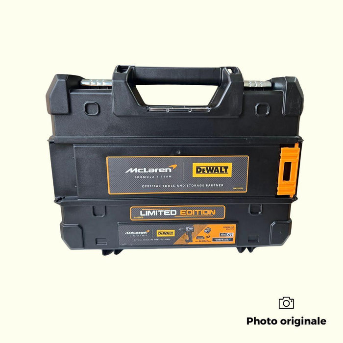 Perceuse visseuse à percussion DeWalt 18V Li-Ion XR McLaren + 2 batteries 1,7 Ah I Coffret T-STAK DCD85ME2GT - Reconditionné - Drakare