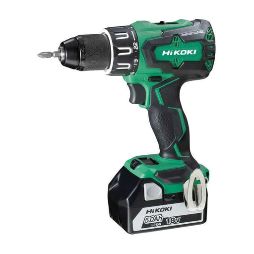 Perceuse visseuse à percussion HIKOKI 18V Li-Ion (2x 5Ah) 70Nm + coffret DV18DBSLWJZ - Déstockage - Drakare