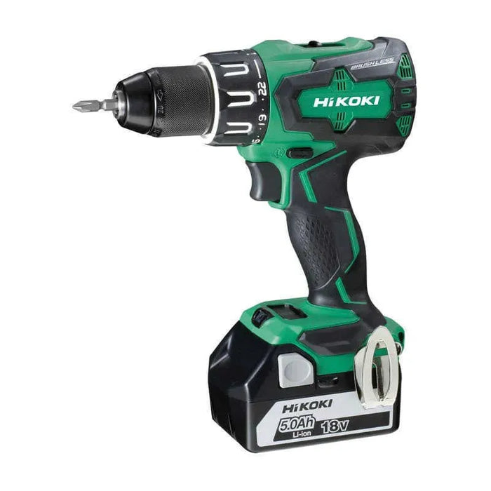 Perceuse visseuse à percussion HIKOKI 18V Li-Ion (2x 5Ah) 70Nm + coffret DV18DBSLWJZ - Déstockage - Drakare