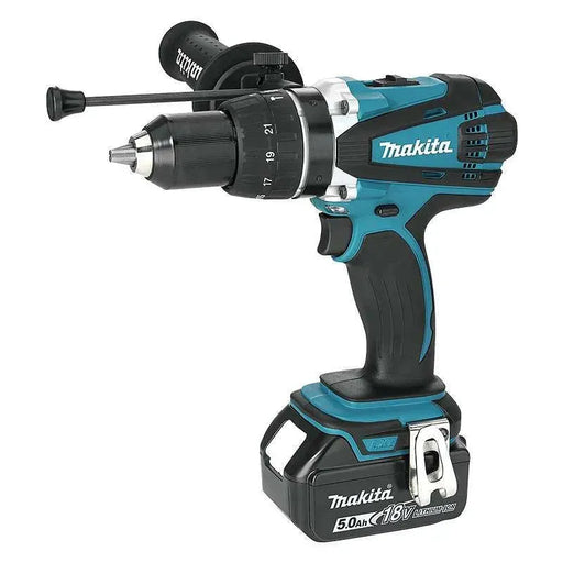 Perceuse visseuse à percussion MAKITA 18V Li-Ion (2x 5Ah) LXT DHP458RT - Reconditionné - Drakare