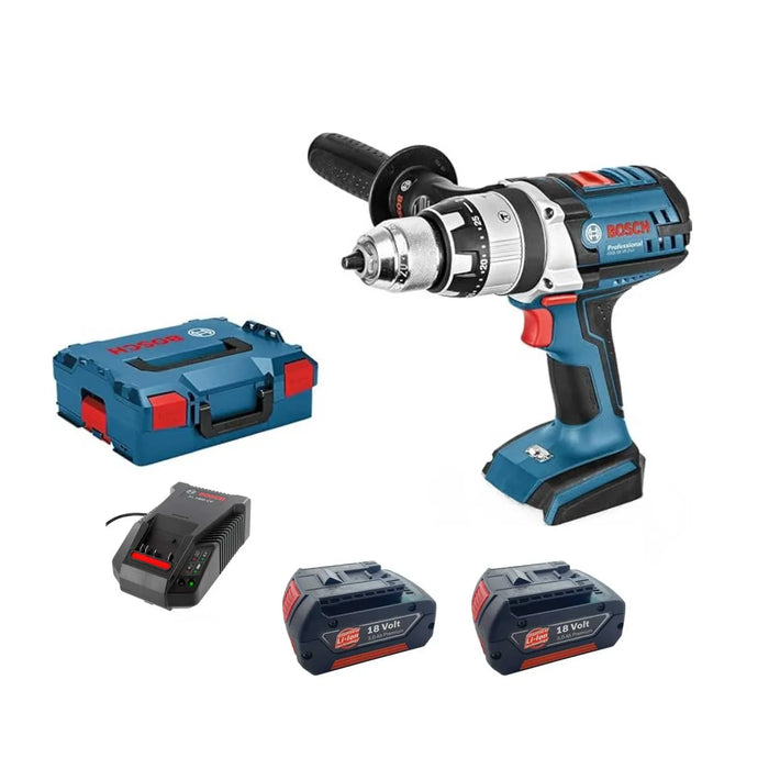 Perceuse visseuse BOSCH PRO 18V Li-Ion (2x 3Ah) + coffret L-BOXX GSR 18 VE-2-LI - Déstockage - Drakare