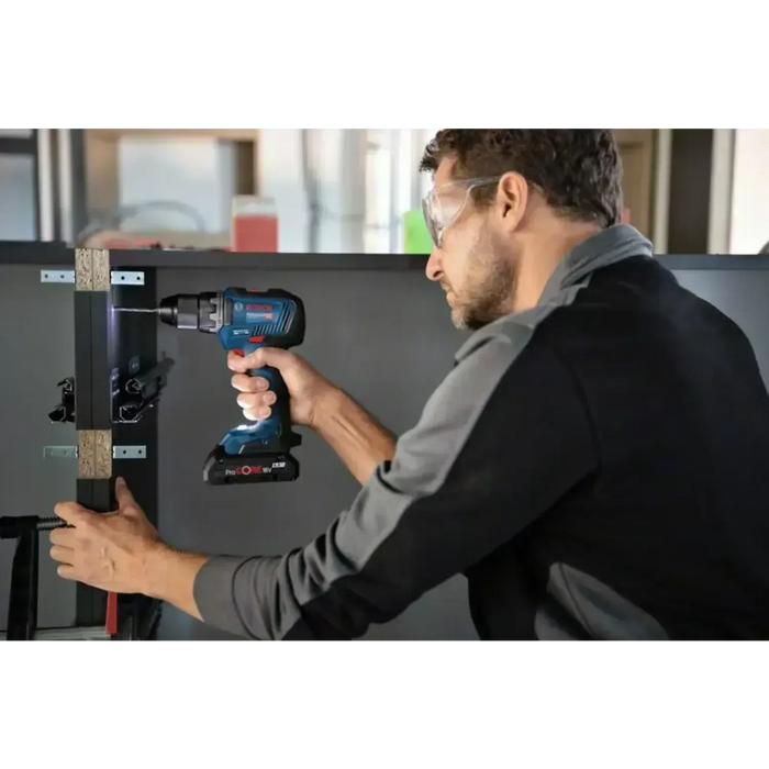 Perceuse visseuse BOSCH PRO 18V Li-Ion (2x 4Ah) 55Nm + coffret L-BOXX GSR 18V-55 - Occasion - Drakare