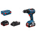 Perceuse visseuse BOSCH PRO 18V Li-Ion (2x 4Ah) 55Nm + coffret L-BOXX GSR 18V-55 - Occasion - Drakare