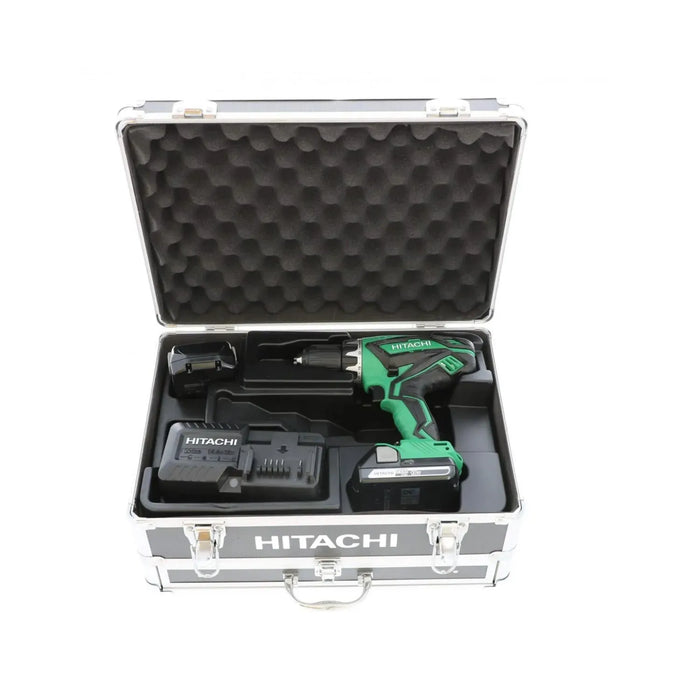 Perceuse visseuse HIKOKI 18V Li-Ion (2x 2.5Ah) + 100 accessoires + coffret alu KC18DJLFZ - Déstockage - Drakare