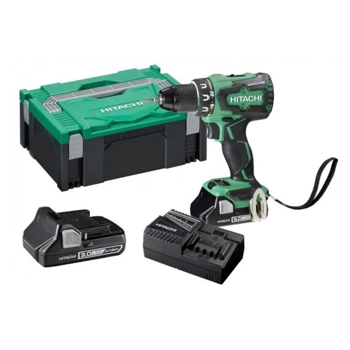 Perceuse visseuse HIKOKI 18V Li-Ion (2x 3Ah) + coffret HIT-SYSTEM CASE DS18DDWQZ - Déstockage - Drakare
