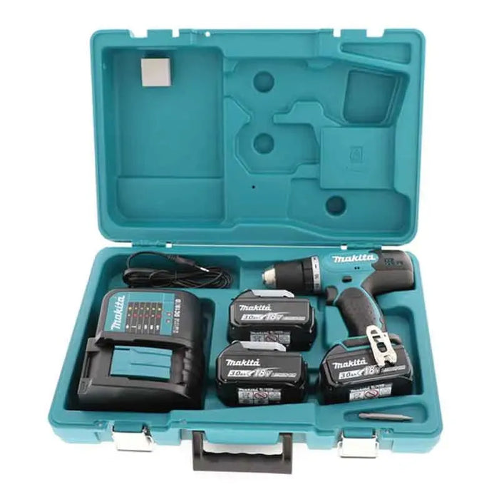Perceuse visseuse MAKITA 18V Li-Ion (3x 3Ah) LXT + mallette DDF453SFE3 - Reconditionné - Drakare