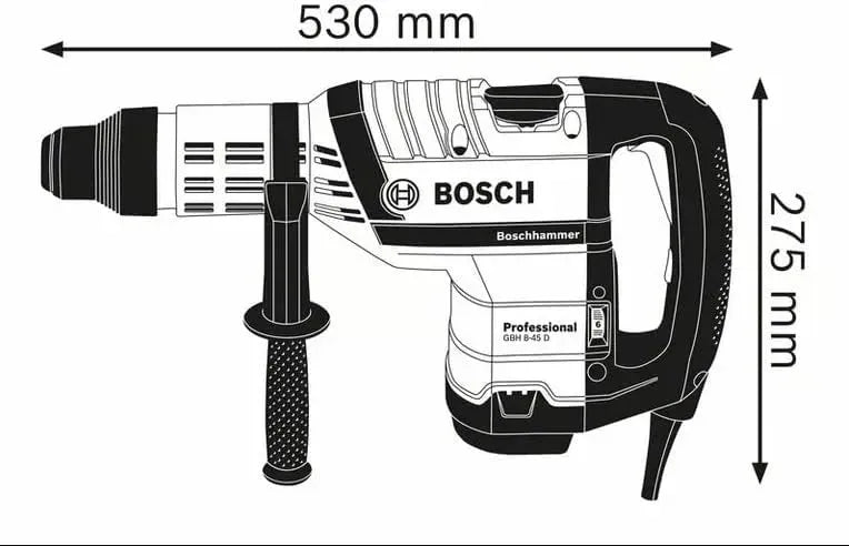 Perforateur BOSCH PRO SDS-MAX 1500W 12,5J + mallette GBH 8-45D - Reconditionné - Drakare