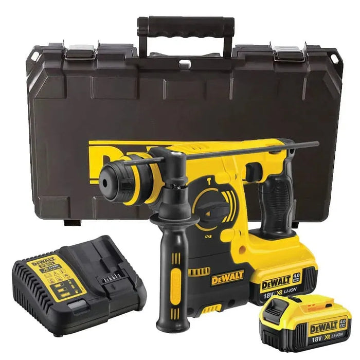 Perforateur burineur DEWALT 18V Li-Ion (2x 4Ah) XR SDS-PLus 2.1J + coffret TSTAK DCH253M2 - Déstockage - Drakare