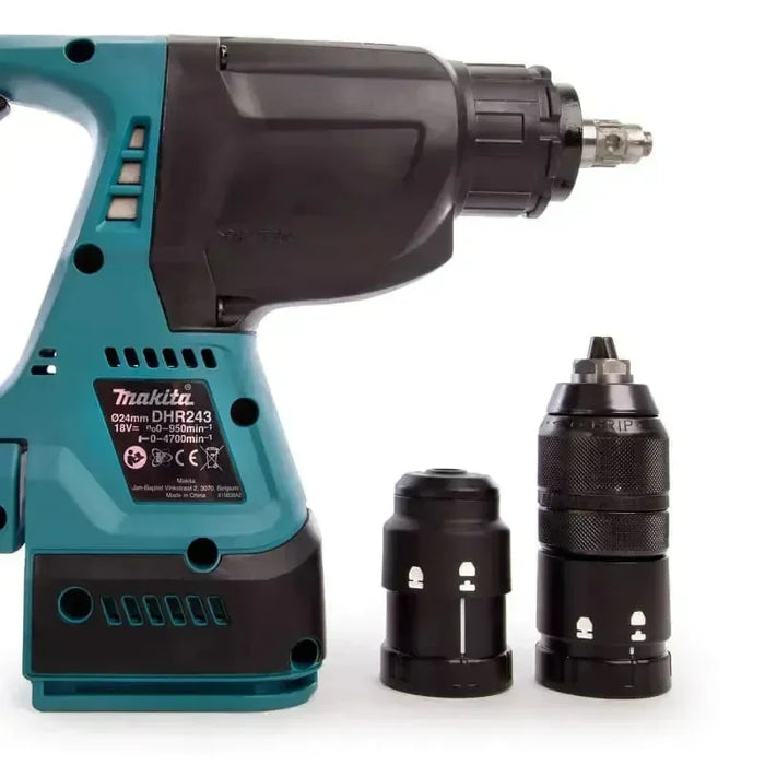 Perforateur burineur MAKITA 18V Li-Ion (2x 5Ah) SDS-Plus 2J DHR243RT - Reconditionné - Drakare