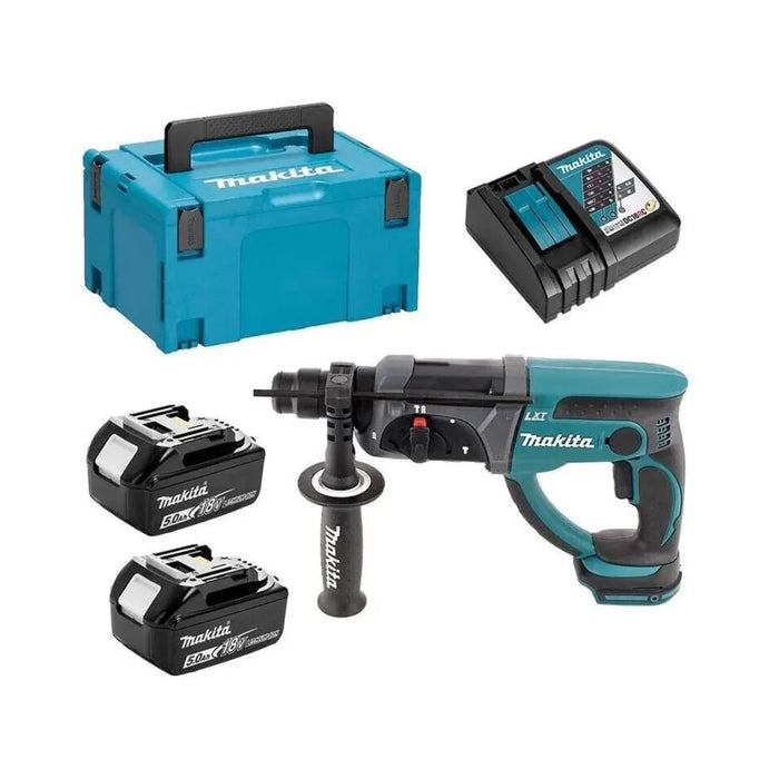 Perforateur burineur MAKITA 18V Li-Ion (2x 5Ah) SDS-Plus LXT 2J + coffret MAKPAC DHR202RTJ - Reconditionné - Drakare