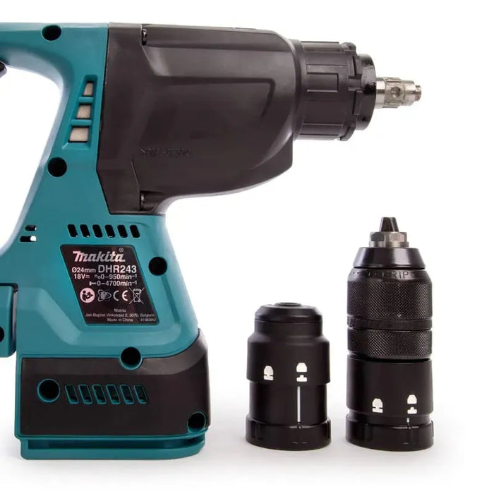 Perforateur burineur Makita 18V Li-Ion SDS-Plus 2J + 2 batteries 5 Ah + chargeur DHR243RT - Reconditionné - Drakare