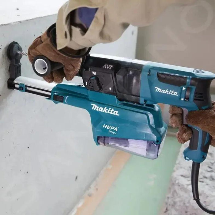 Perforateur burineur Makita SDS-Plus combiné avec aspiration 800W en mallette HR2651T - Reconditionné - Drakare