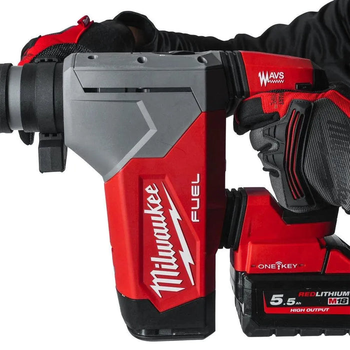 Perforateur burineur MILWAUKEE 18V SDS-Plus 32mm ONE-KEY FUEL 5,0J + coffret HDBox M18 ONEFHPX (sans batterie) - Reconditionné - Drakare