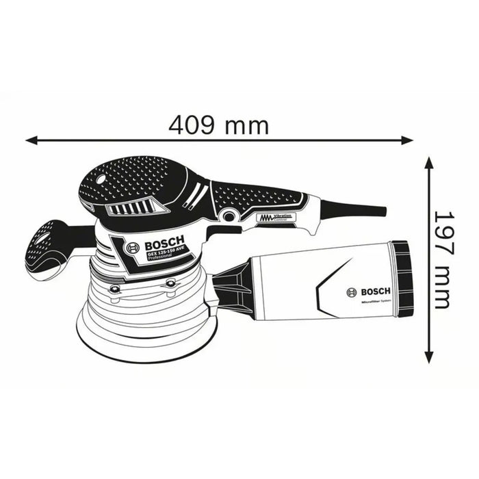 Ponceuse excentrique BOSCH PRO 400W Ø150mm GEX 40-150 - Reconditionné - Drakare