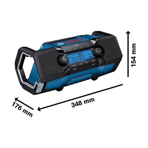 Radio de chantier BOSCH PRO 18V secteur & batterie FM/AM - DAB+ - Bluetooth GPB 18V-2 SC (sans batterie) - Déstockage - Drakare