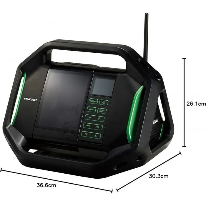 Radio de chantier HIKOKI 14.4V / 18V UR18DSALW4Z (sans batterie) - Reconditionné - Drakare
