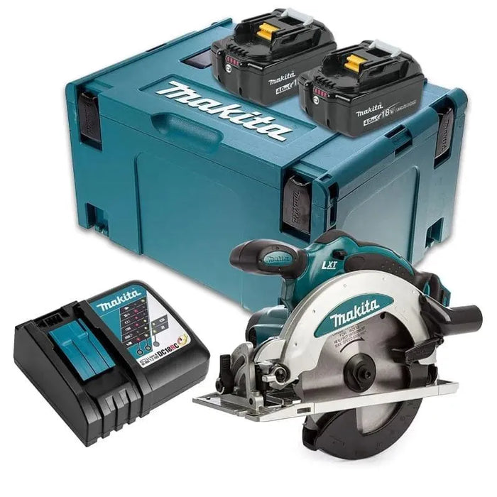 Scie circulaire MAKITA 18V Li-Ion (2x 4Ah) LXT Ø165mm + coffret MAKPAC DSS610RMJ - Reconditionné - Drakare