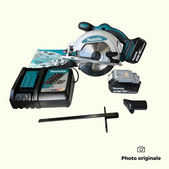 Scie circulaire MAKITA 18V Li-Ion (2x 4Ah) LXT Ø165mm + coffret MAKPAC DSS610RMJ - Reconditionné - Drakare