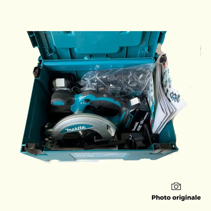 Scie circulaire MAKITA 18V Li-Ion (2x 4Ah) LXT Ø165mm + coffret MAKPAC DSS610RMJ - Reconditionné - Drakare