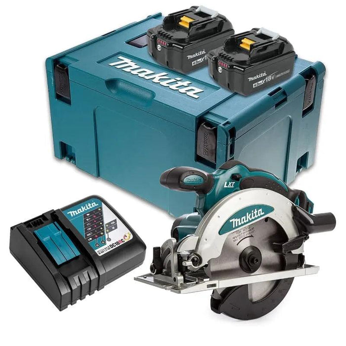 Scie circulaire Makita 18V Li-Ion LXT Ø165mm + 2 batteries 4 Ah I Coffret MAKPAC DSS610RMJ - Reconditionné - Drakare